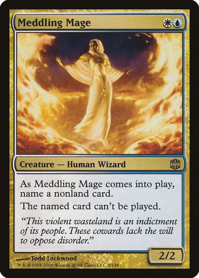 Meddling Mage 8 card from Alara Reborn