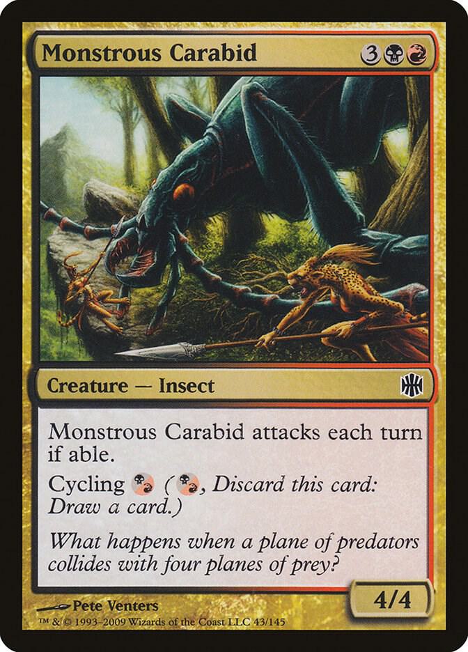 Monstrous Carabid 43 card from Alara Reborn