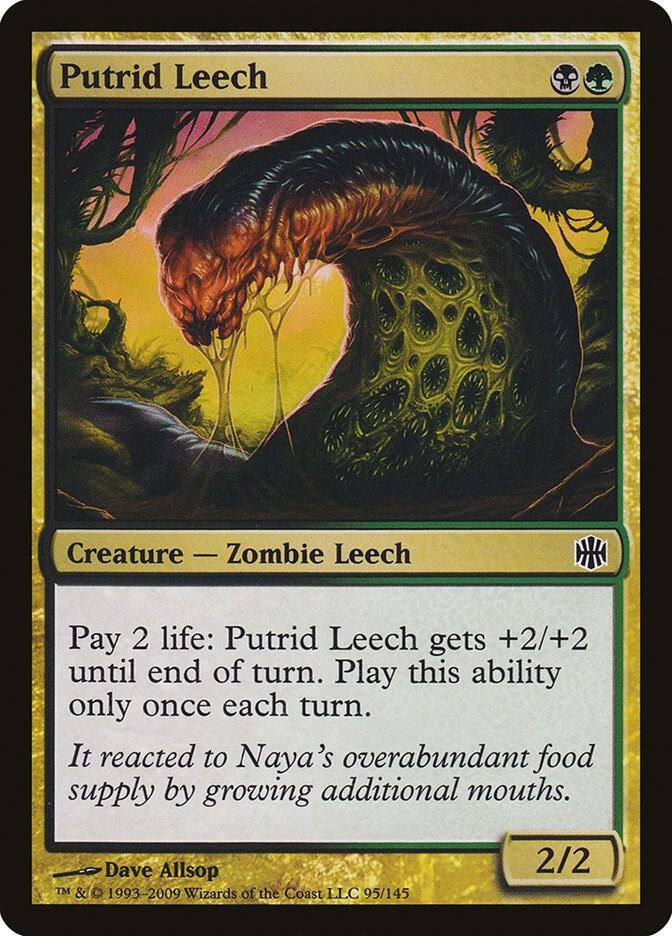 Putrid Leech 95 card from Alara Reborn