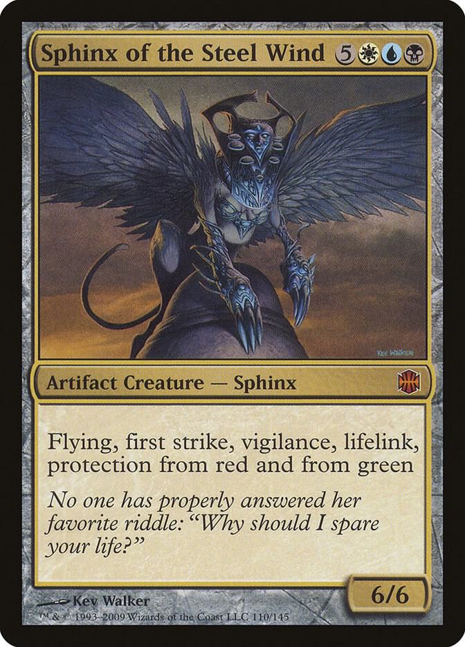 Sphinx of the Steel Wind 110 card from Alara Reborn