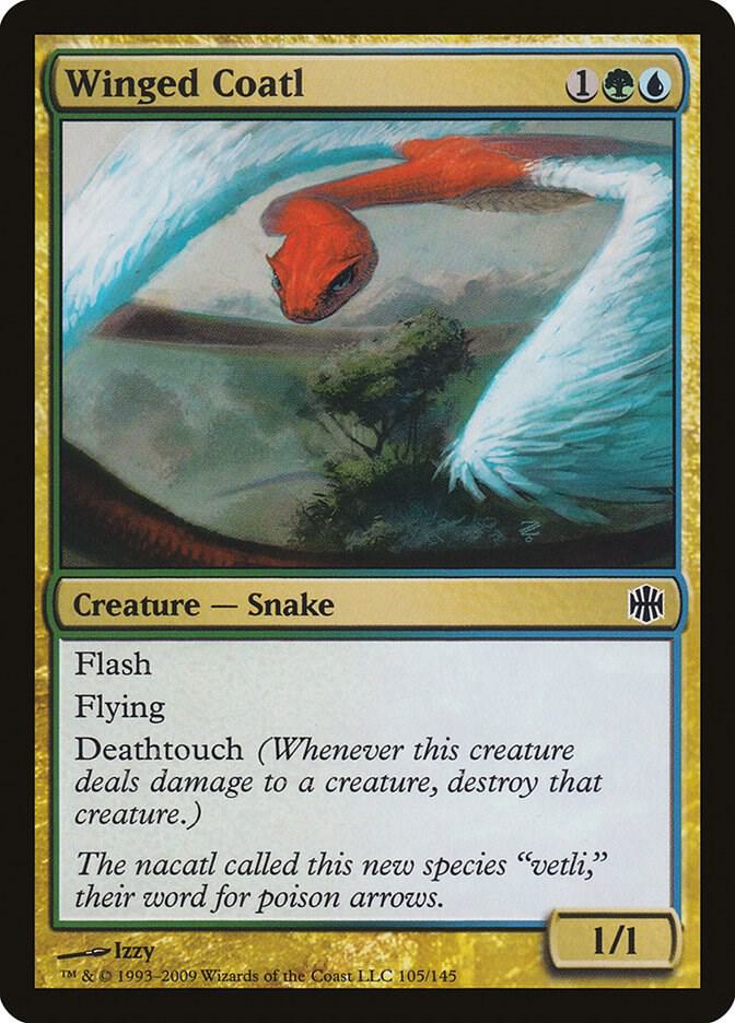 Winged Coatl 105 card from Alara Reborn