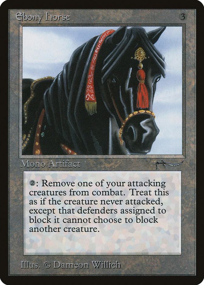 Ebony Horse card from Arabian Nights