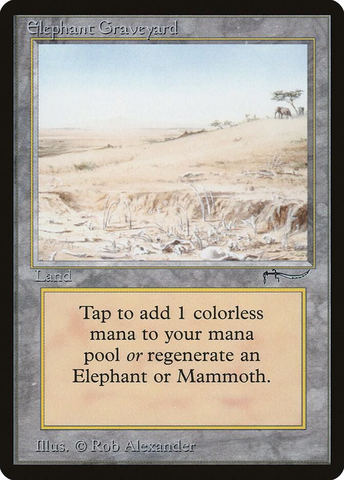 Elephant Graveyard card from Arabian Nights