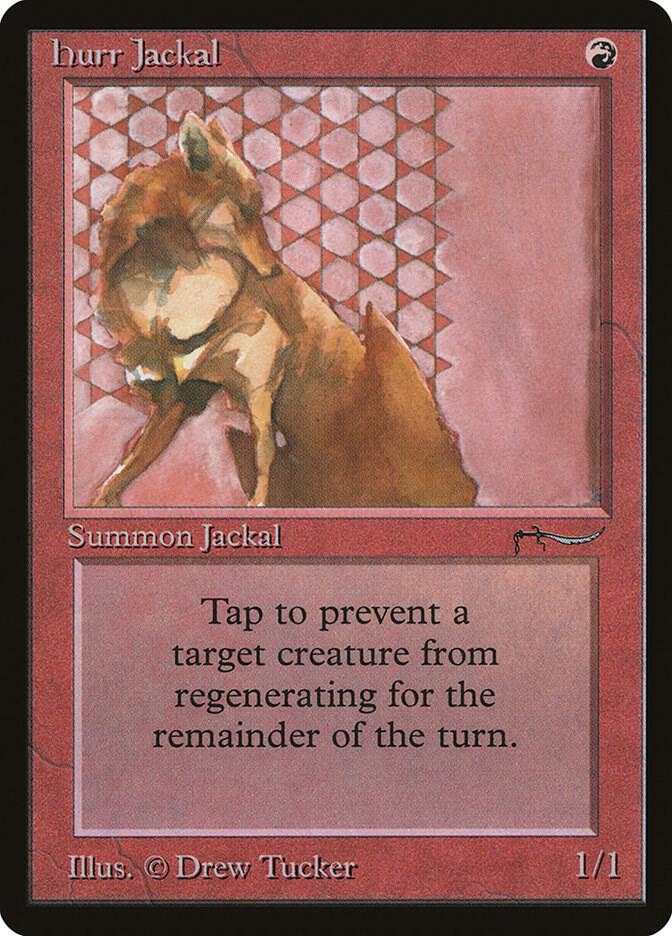 Hurr Jackal card from Arabian Nights