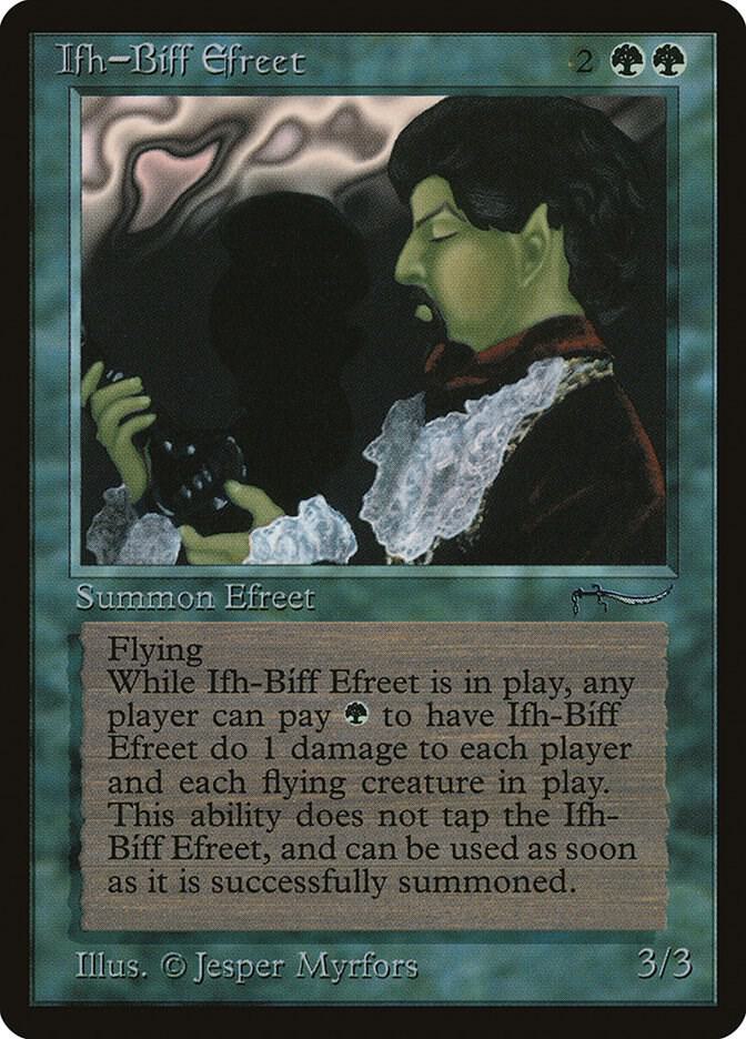 Ifh-Biff Efreet card from Arabian Nights