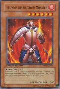 Thestalos the Firestorm Monarch GLD2-EN008 card from Gold Series 2009