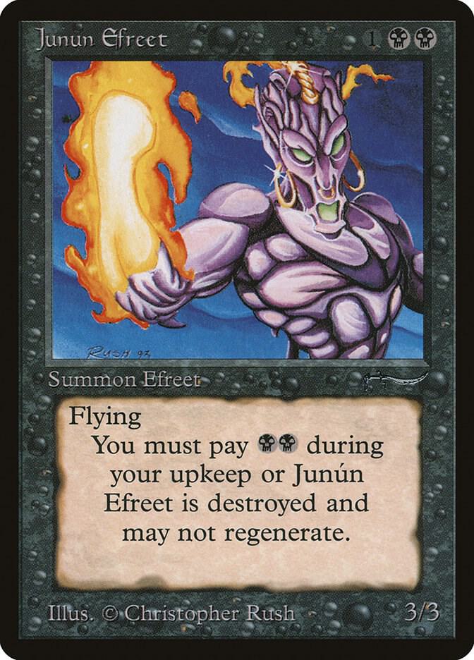Junun Efreet card from Arabian Nights