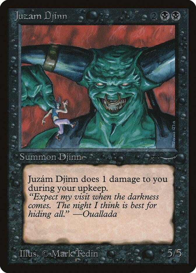 Juzam Djinn card from Arabian Nights