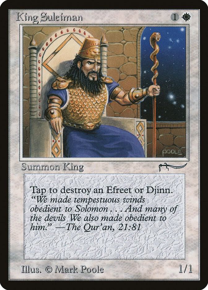 King Suleiman card from Arabian Nights