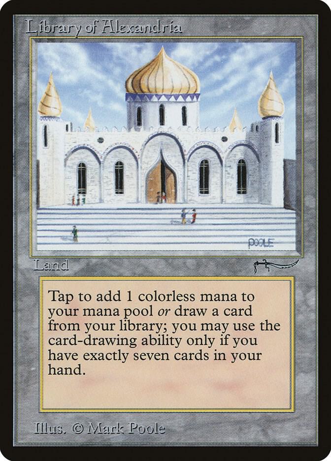 Library of Alexandria card from Arabian Nights