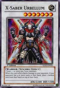 X-Saber Urbellum 5DS2-EN043 card from 5D's Starter Deck 2009