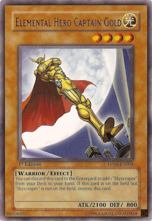 Elemental Hero Captain Gold DP06-EN004 card from Duelist Pack 6: Jaden Yuki 3