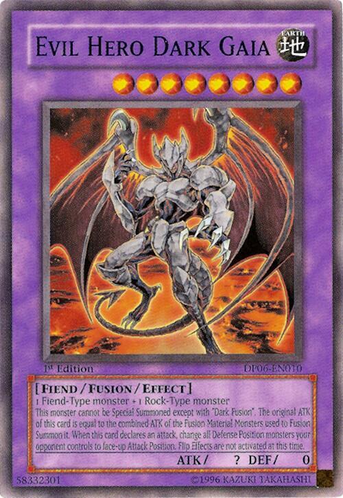 Evil Hero Dark Gaia DP06-EN010 card from Duelist Pack 6: Jaden Yuki 3