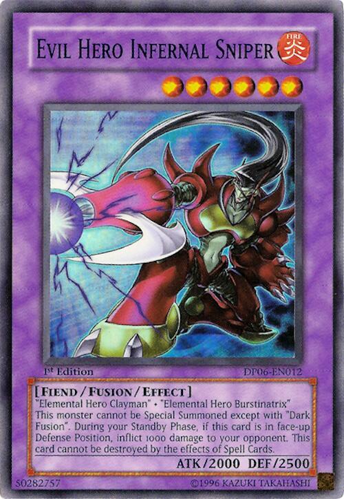 Evil Hero Infernal Sniper DP06-EN012 card from Duelist Pack 6: Jaden Yuki 3