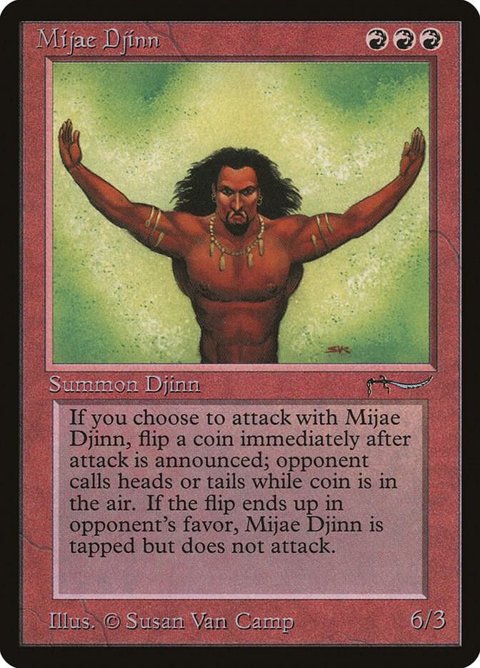 Mijae Djinn card from Arabian Nights