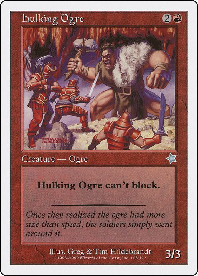 Hulking Ogre 108 card from Starter 1999