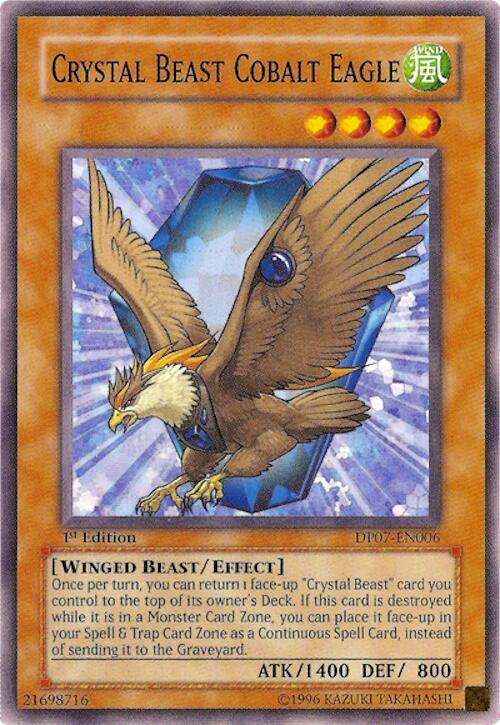 Crystal Beast Cobalt Eagle DP07-EN006 card from Duelist Pack 7: Jesse Anderson