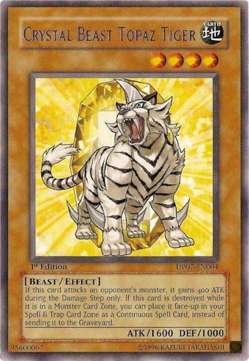 Crystal Beast Topaz Tiger DP07-EN004 card from Duelist Pack 7: Jesse Anderson
