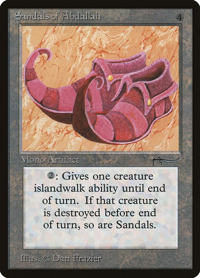 Sandals of Abdallah card from Arabian Nights
