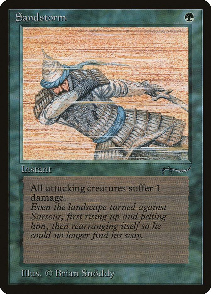 Sandstorm card from Arabian Nights