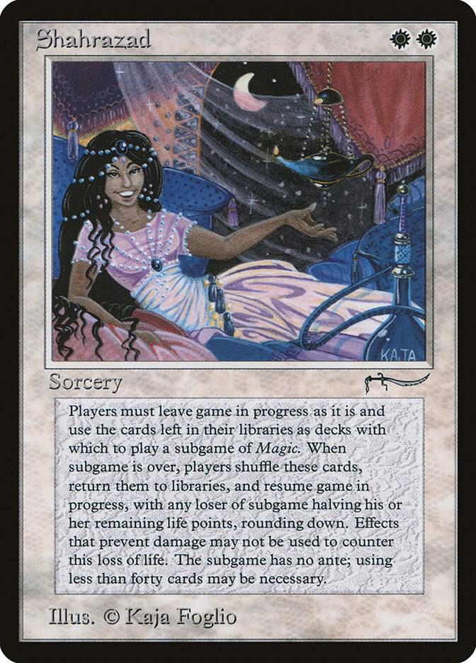 Shahrazad card from Arabian Nights