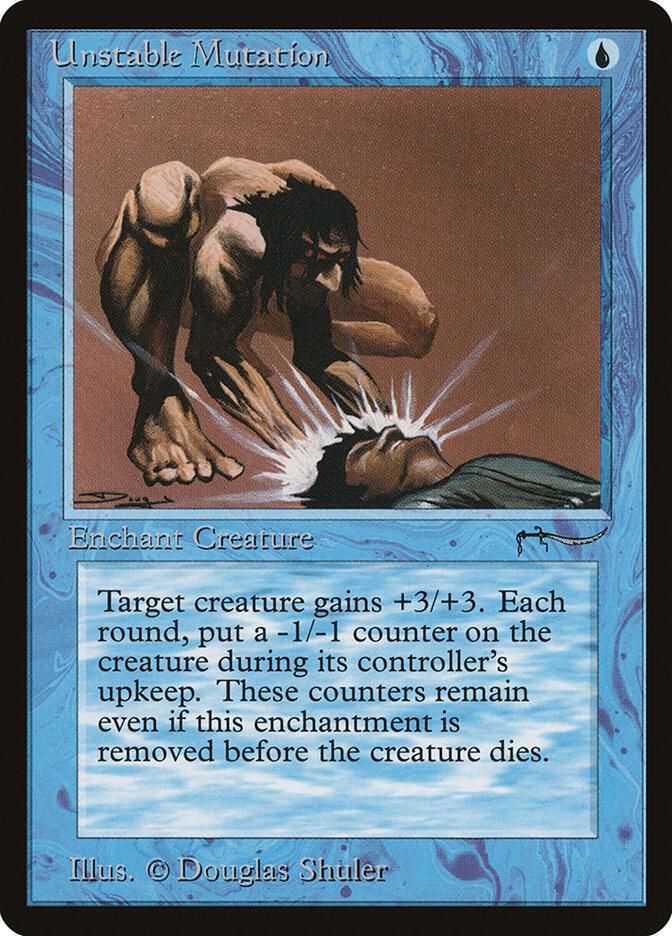Unstable Mutation card from Arabian Nights