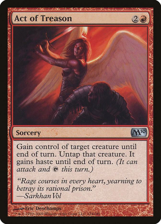 Act of Treason 124 card from Magic 2010 (M10)