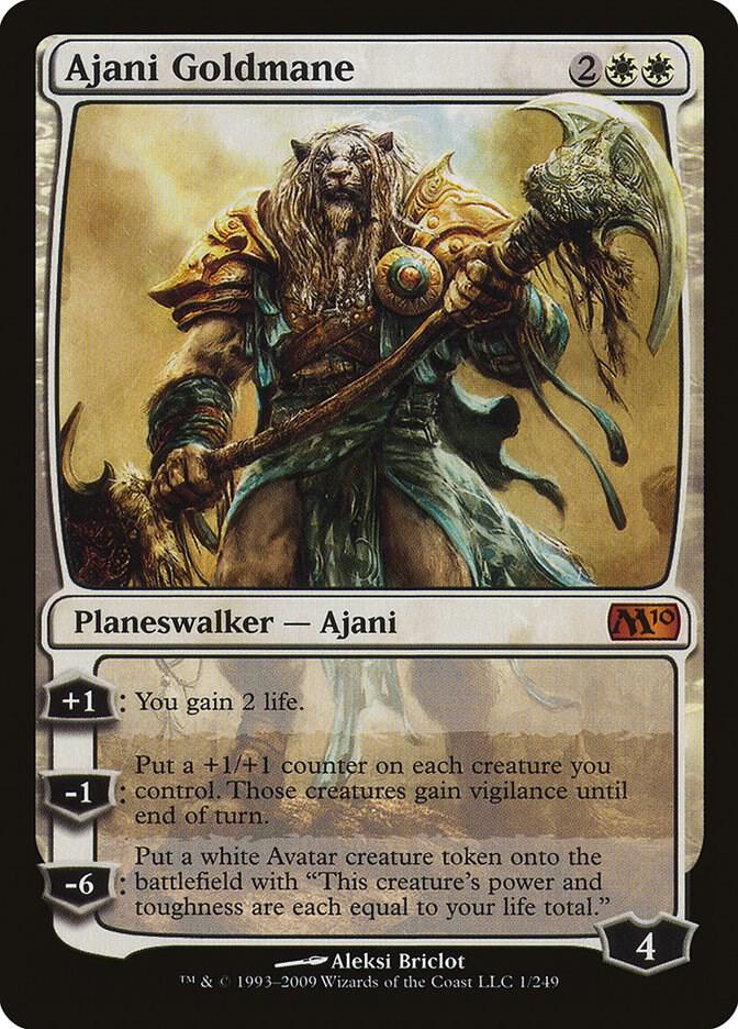 Ajani Goldmane 1 card from Magic 2010 (M10)