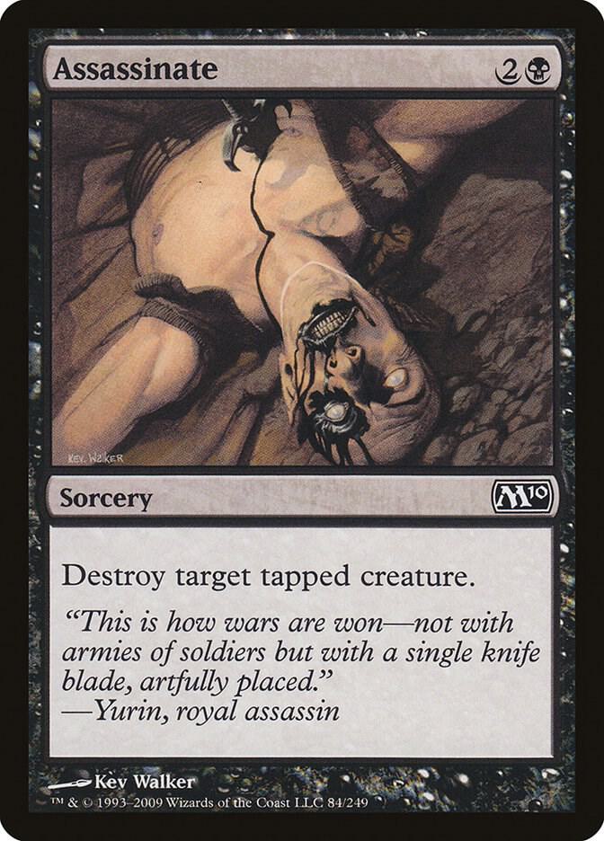 Assassinate 84 card from Magic 2010 (M10)