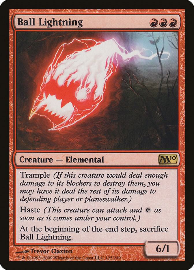 Ball Lightning 125 card from Magic 2010 (M10)