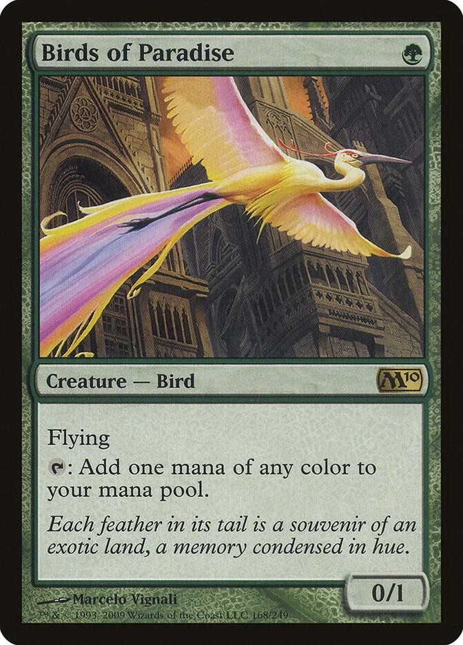 Birds of Paradise 168 card from Magic 2010 (M10)