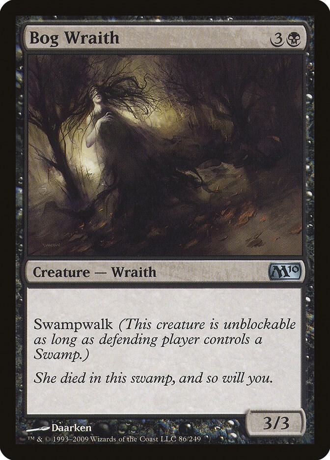 Bog Wraith 86 card from Magic 2010 (M10)