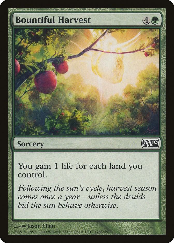 Bountiful Harvest 170 card from Magic 2010 (M10)