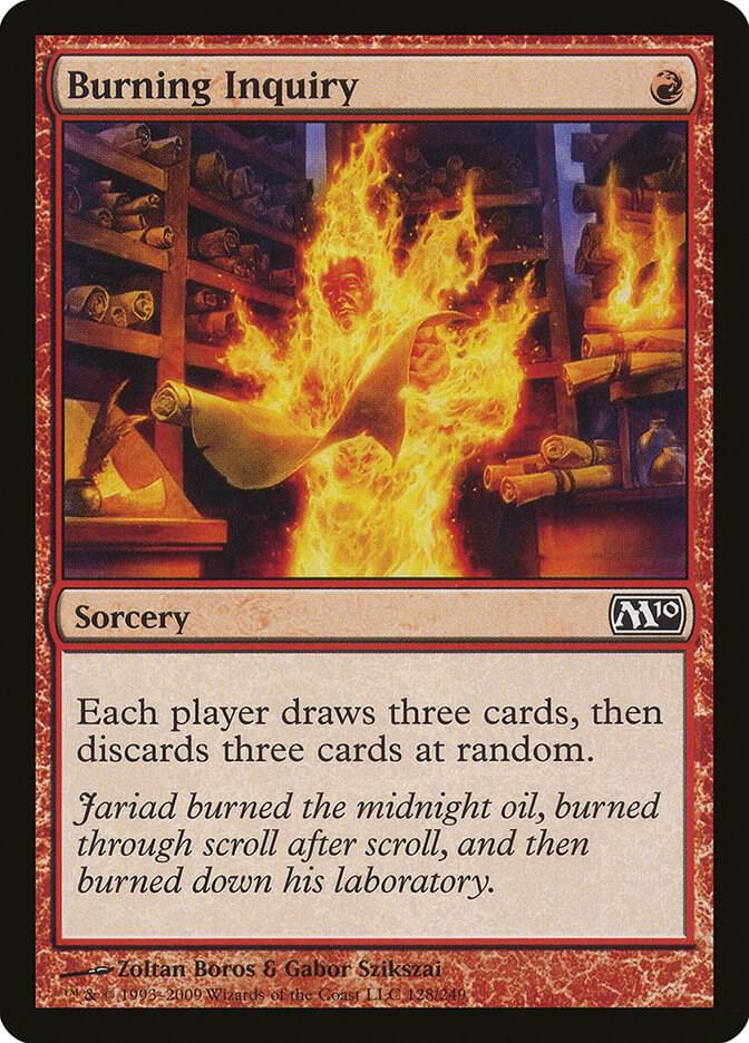 Burning Inquiry 128 card from Magic 2010 (M10)