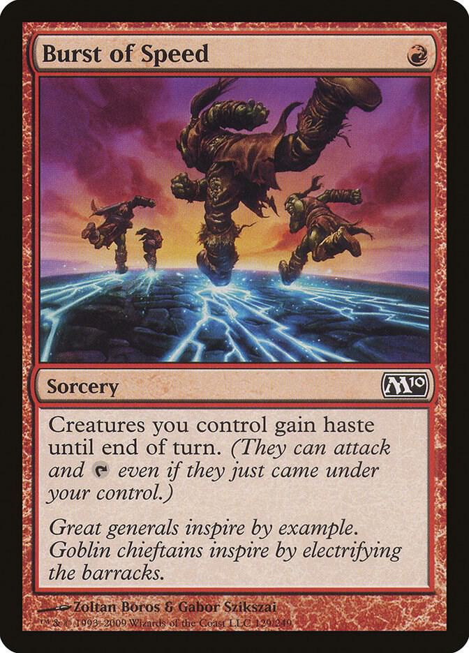 Burst of Speed 129 card from Magic 2010 (M10)