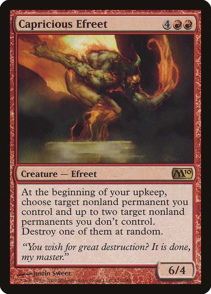 Capricious Efreet 131 card from Magic 2010 (M10)