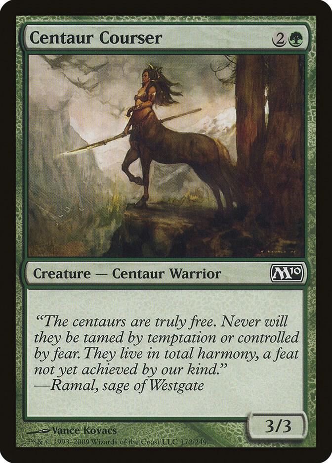 Centaur Courser 172 card from Magic 2010 (M10)