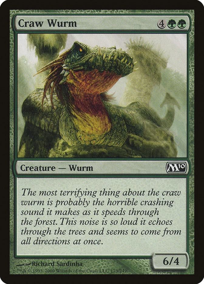 Craw Wurm 173 card from Magic 2010 (M10)