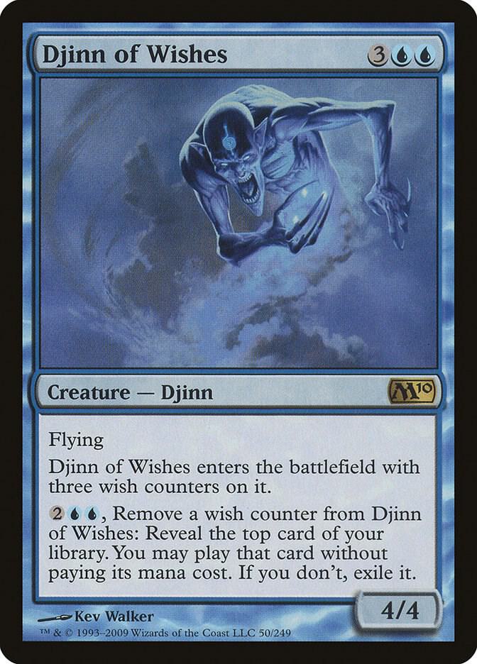 Djinn of Wishes 50 card from Magic 2010 (M10)