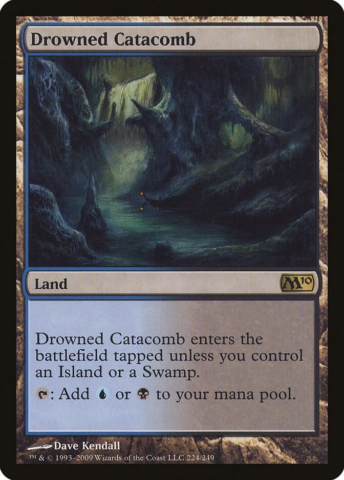 Drowned Catacomb 224 card from Magic 2010 (M10)
