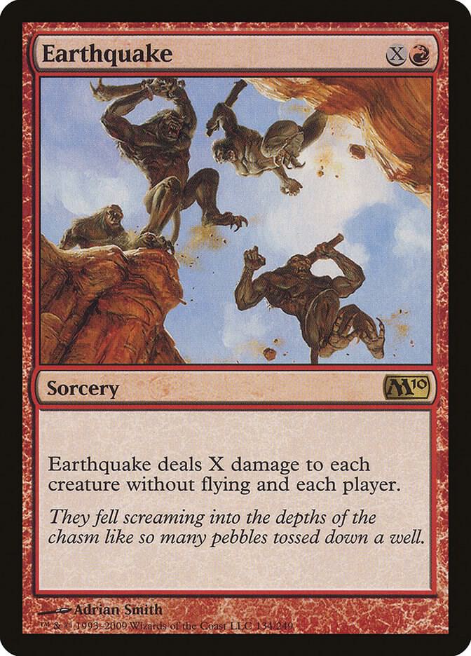 Earthquake 134 card from Magic 2010 (M10)
