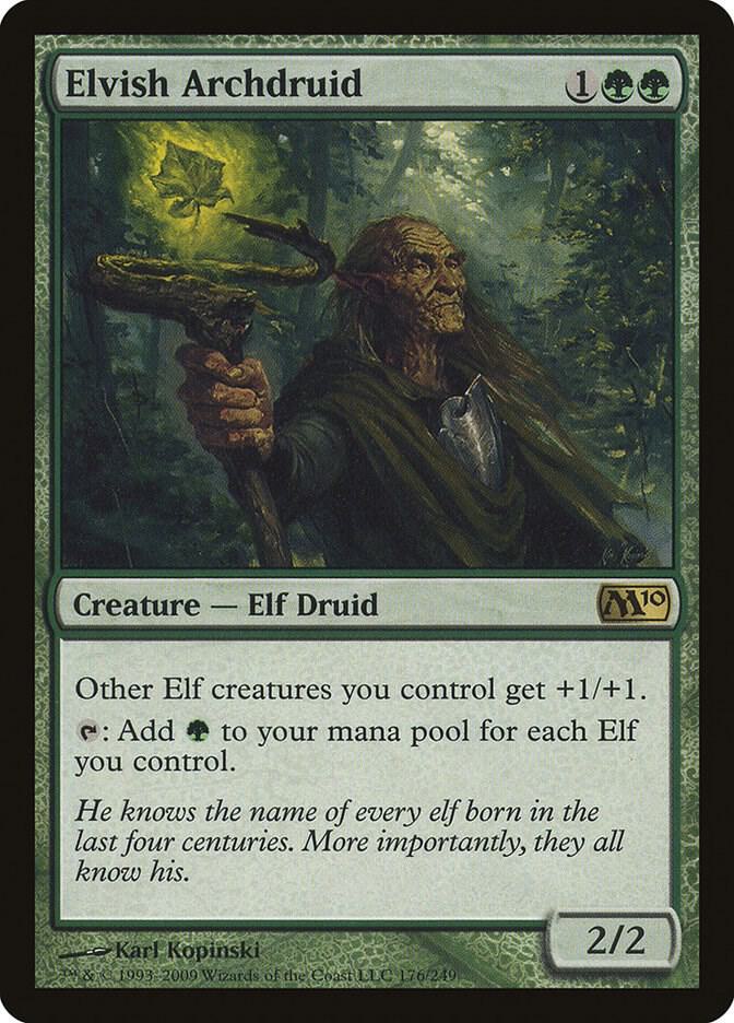 Elvish Archdruid 176 card from Magic 2010 (M10)