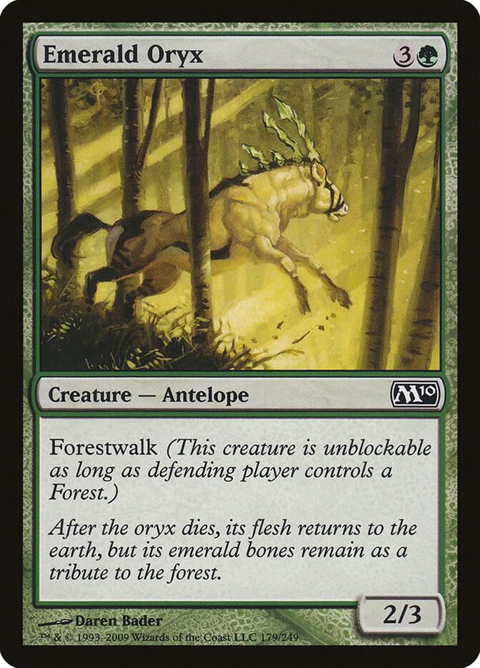 Emerald Oryx 179 card from Magic 2010 (M10)