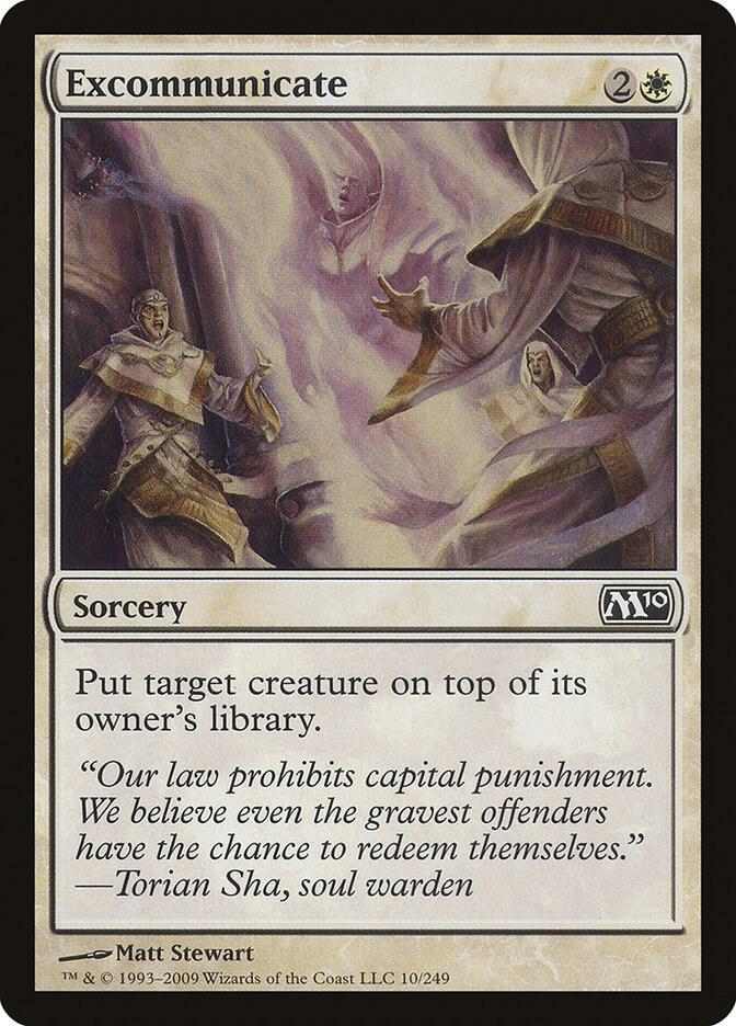Excommunicate 10 card from Magic 2010 (M10)