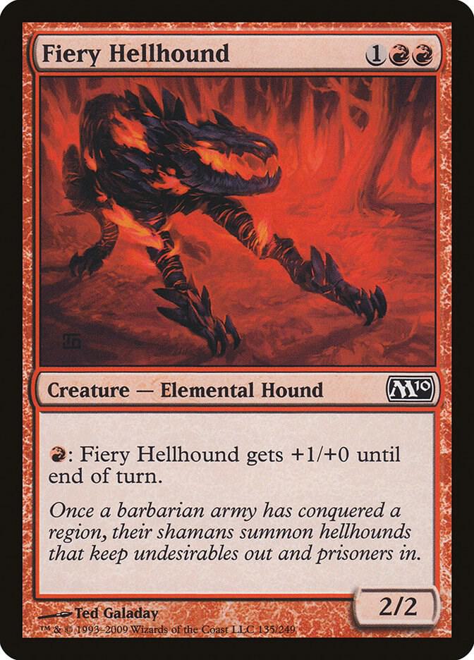 Fiery Hellhound 135 card from Magic 2010 (M10)