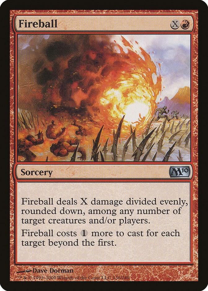 Fireball 136 card from Magic 2010 (M10)