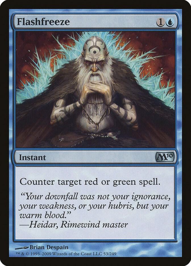 Flashfreeze 53 card from Magic 2010 (M10)