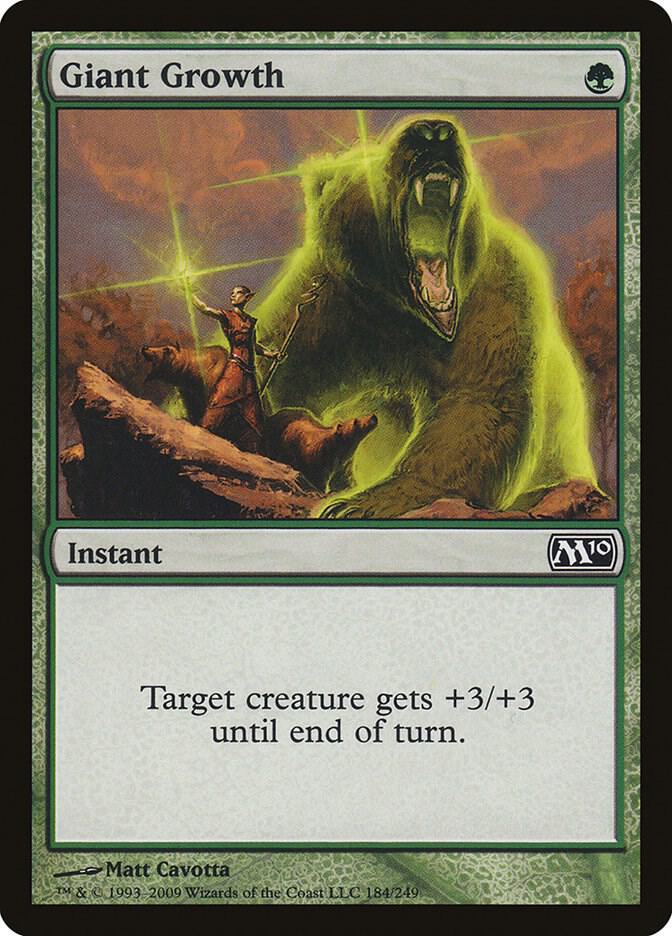 Giant Growth 184 card from Magic 2010 (M10)