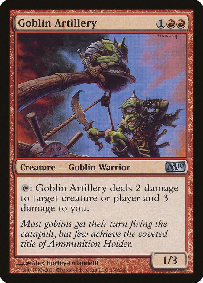 Goblin Artillery 138 card from Magic 2010 (M10)