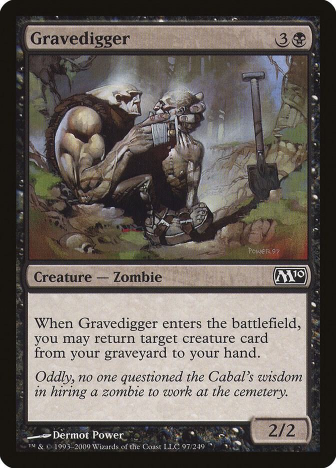 Gravedigger 97 card from Magic 2010 (M10)